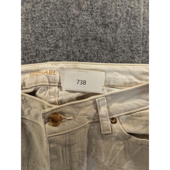 Michael Kors Jeans Women's 4 White New w/ Tags Marble Stretch Cotton - Picture 12 of 12